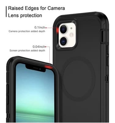📱 Rugged Shockproof Case for iPhone 12 & iPhone 12 Pro (6.1") – Black