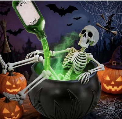 Halloween Decorations Indoor, Black Plastic Witches Cauldron, Cauldron Halloween