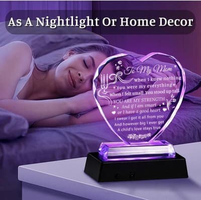 Gifts for Mom from Daughter Son with LED Base - Mom Gifts Ideas on Mothers Day B