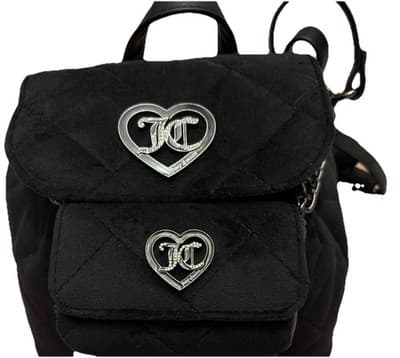 Juicy Couture Black Quilted Velvet backpack