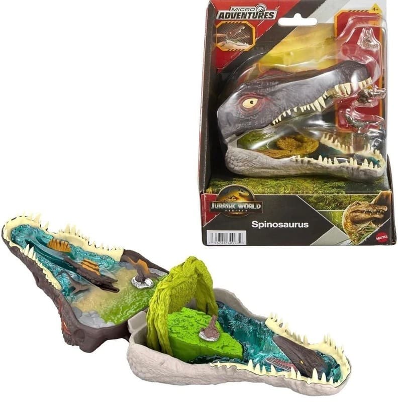 Mattel Jurassic World Rebirth Micro Adventures Spinosaurus Playset