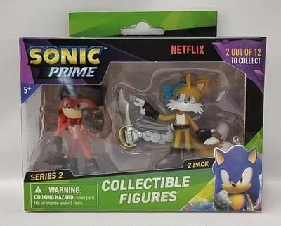 Sonic Prime Series 2 Knuckles The Dread & Miles Tails Collectible Figures 2 Pack