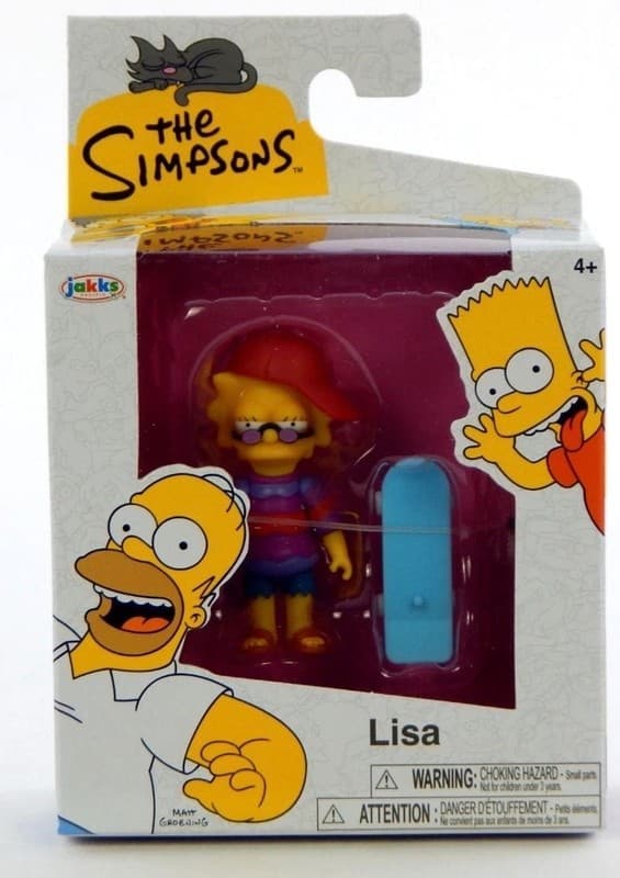 The Simpsons Jakks Pacific Lisa Action Figure with Skateboard
