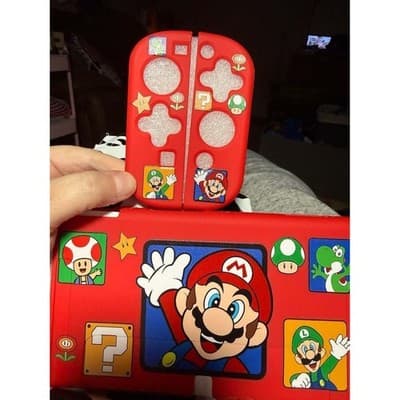 Xcitifun Protective Silicone Case for Nintendo Switch - Super Mario Theme Red Co