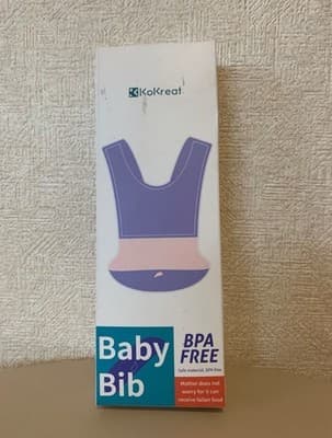 KokKreat Baby Bib – BPA Free, Waterproof, with Food Catcher Pocket – Brand New