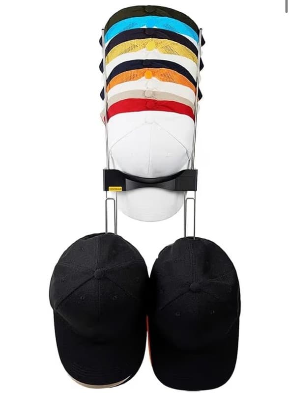 Howolaid 2-Pack Wall Mounted Baseball Cap Organizer and Hat Rack