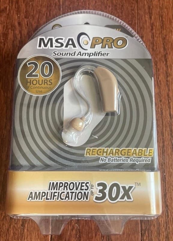 MSA PRO Rechargeable Sound Amplifier with Charging Cradle - 30X Amplification