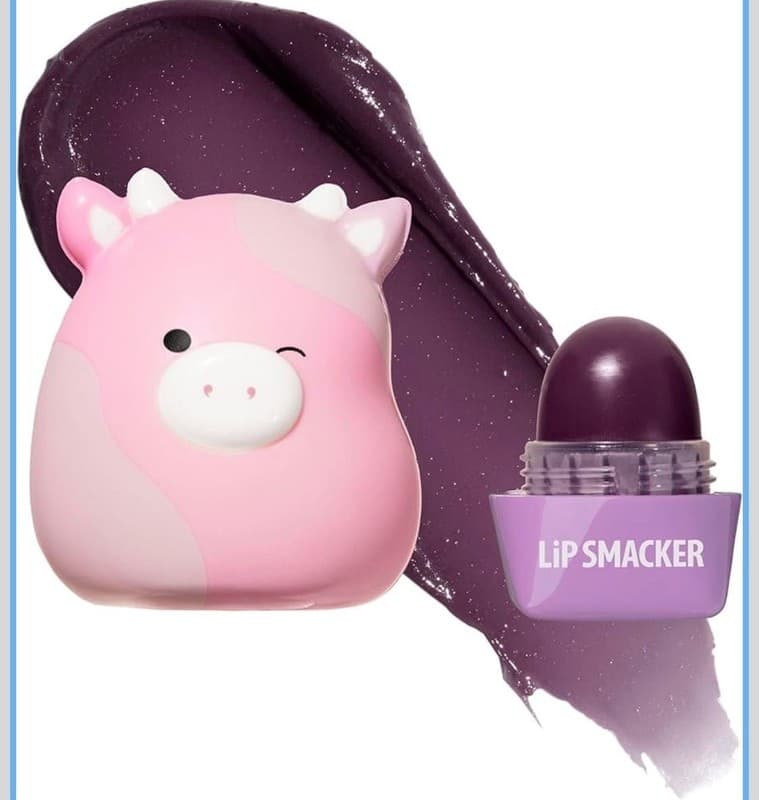 Lip Smacker Squishmallows Patty the Cow Grape Flavor Lip Balm, 0.26 oz