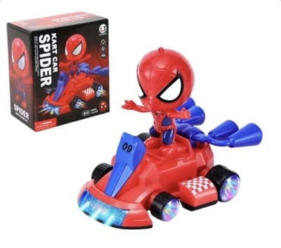 Spider Kart Car Toy – Lights & Music (Battery Operated)