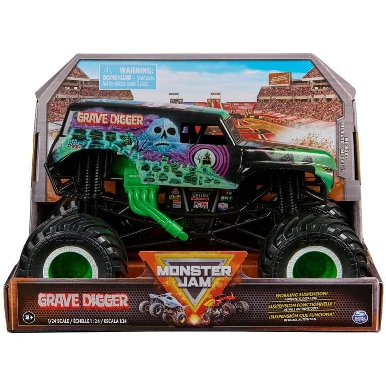 Monster Jam Official Grave Digger Die-Cast Monster Truck 1:24 Scale