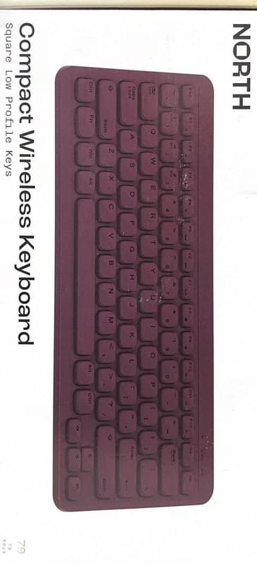 NORTH Compact Square Key Wireless Keyboard - Plum