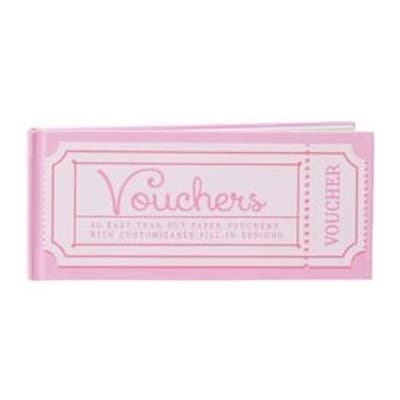 Five Below Customizable Pink Voucher Booklet - 30 Tear-Out Vouchers