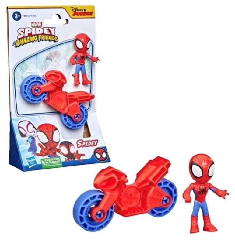 Marvel Spidey and His Amazing Friends Spidey Figure and Motorcycle