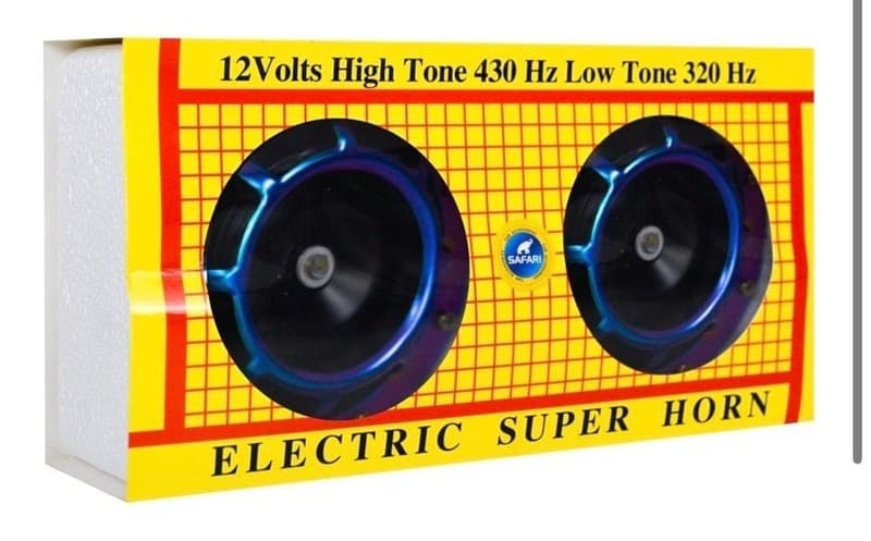 Safari Electric Super Horn 12V 430/320 Hz Dual Tone Universal Car Horn Kit