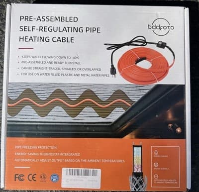 BDDFOTO water pipe heating cable
