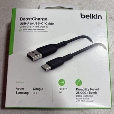 Belkin BoostCharge USB-A to USB-C Cable 3.3FT