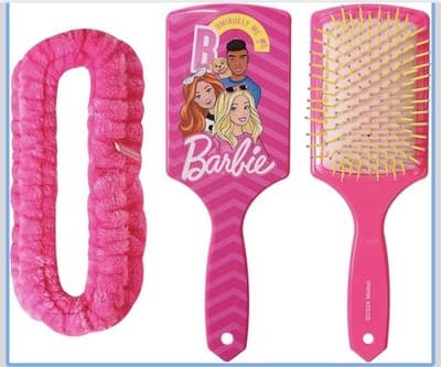 Barbie Kids Hair Brush & Spa Headband Set for Girls - Fun Grooming Kit for