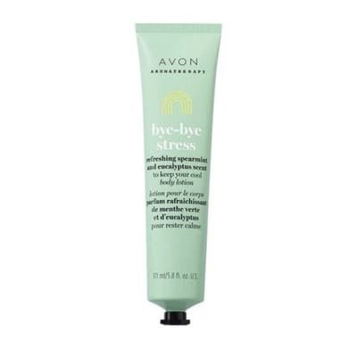 Avon Aromatherapy Bye Bye Stress Body Lotion Spearmint and Eucalyptus New Sealed