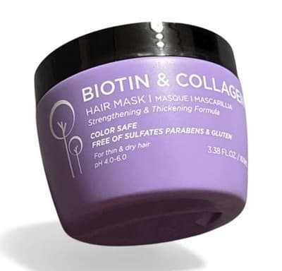 LUSETA Biotin & Collagen Hair Mask Strengthening & Thickening Formula 3.38 oz