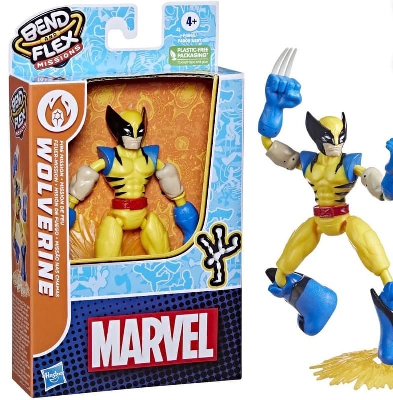 Hasbro Marvel Bend and Flex Missions Wolverine Fire Mission Action Figure