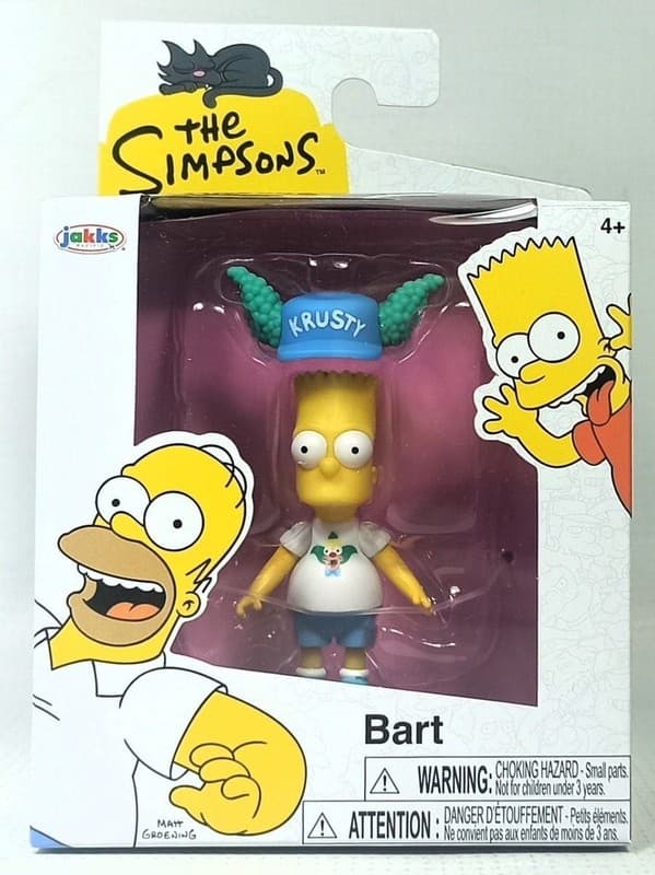 The Simpsons Jakks Pacific Bart Simpson Krusty the Clown Hat Action Figure