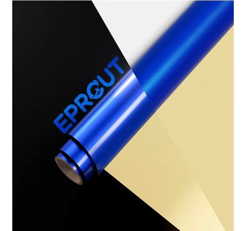 EPRCUT 12" x 4FT Blue Reflective Permanent Adhesive Vinyl Roll for Cutting Machi