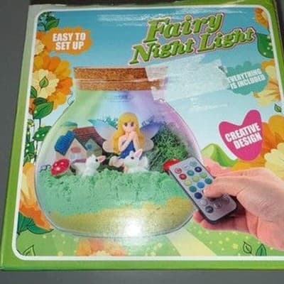 Bofun DIY Fairy Night Light Terrarium Kit with Remote Control and Accessories