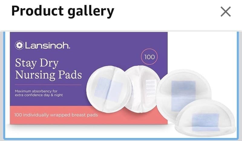 Lansinoh Stay Dry Disposable Nursing Pads for Breastfeeding, 100 Count