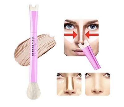 ✨ Katelia Beauty Nose Contour Makeup Brush – Dual-Ended U-Shaped Precision Brush