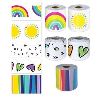 🌈 Carson Dellosa 5-Pack Bulletin Board Borders – 325 Feet Total!