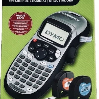 DYMO LetraTag 100H+ Handheld Label Maker Value Pack with 2 Cassettes & Magnetic