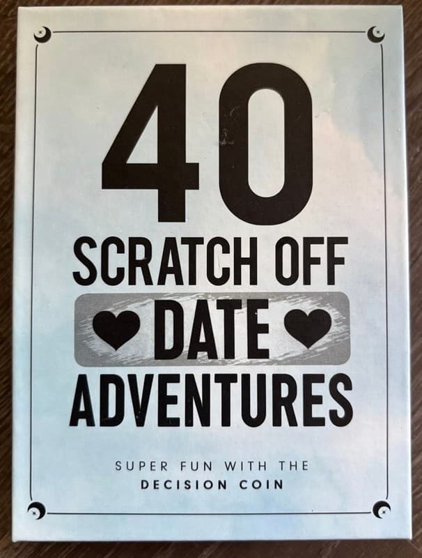 40 Scratch Off Date Adventures Card Deck with Couple Decision Coin