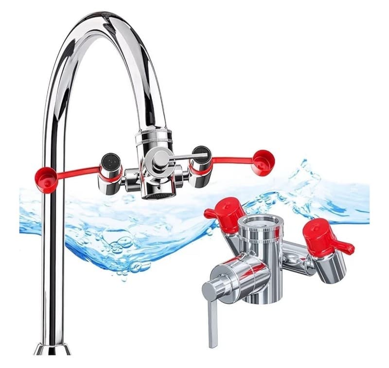 Skywin Eye Wash Station Faucet Mounted Emergency Eyewash Kit with Sign and Tags