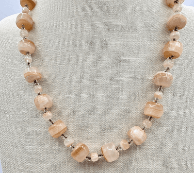 Vintage Y2K Silver Tone Beaded Chunky Necklace Statement Women's Classic Jewelry