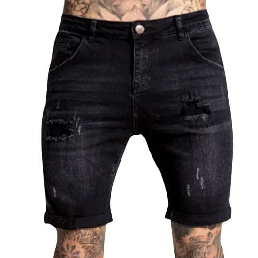 Ripped Cotton Jeans