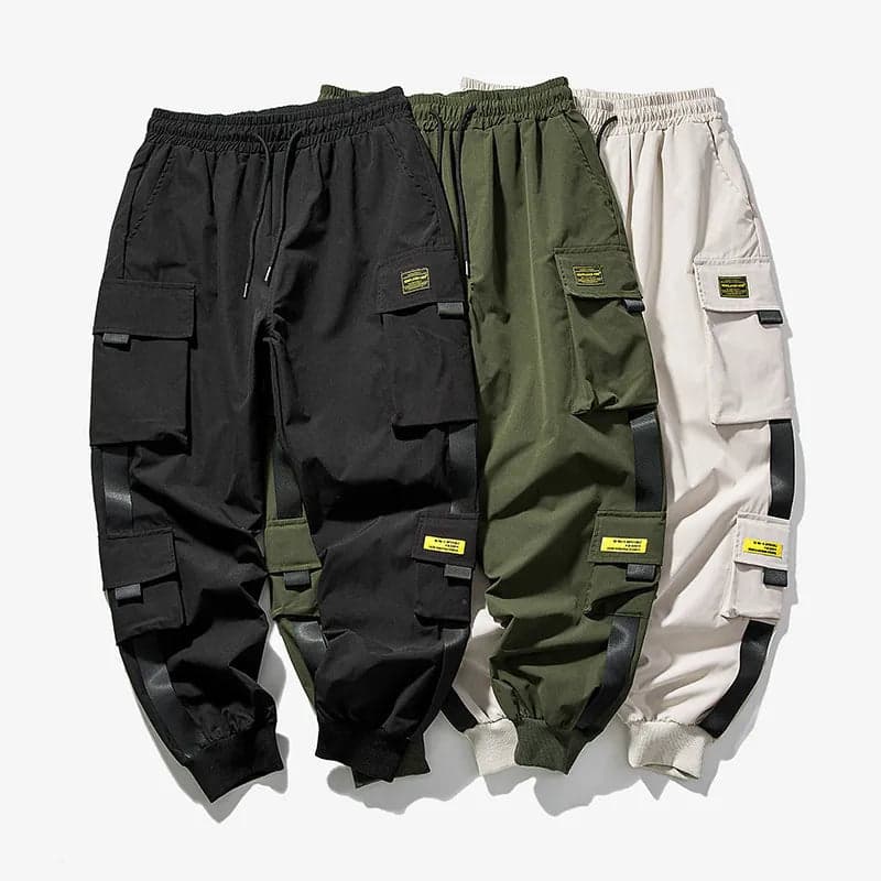 Overalls Men's Spring and Summer New Loose plus Size Ankle Banded Pants Ins Trendy All-Match Multi-Pocket Casual Trousers
