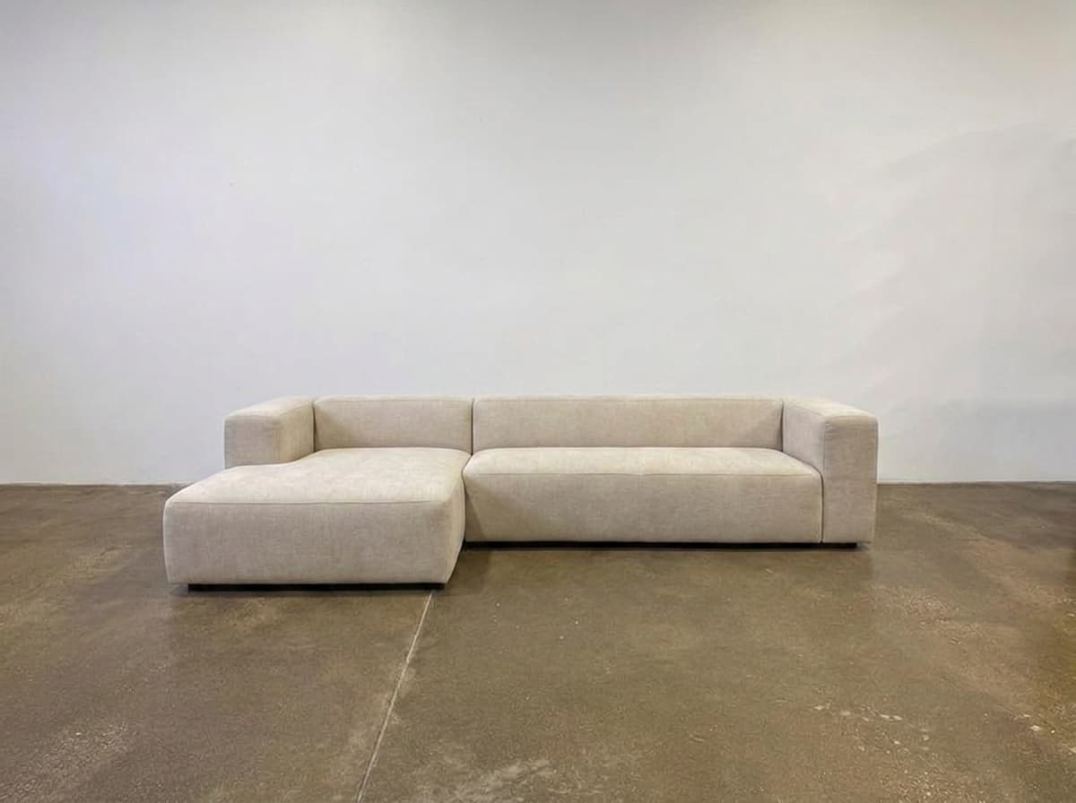 Modern Beige Sectional Sofa with Chaise