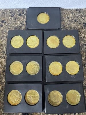 MLB Baseball Gold Tone Coin Lot 13 Players Derek Jeter Cal Ripken Jr Set