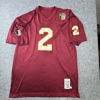 VTG Deion Sanders #2 Florida State Seminoles Jersey Mens 54 Red NCAA Football