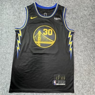 Golden State Warriors Jersey Mens 50 Black NBA Basketball Stephen Curry 30 Nike