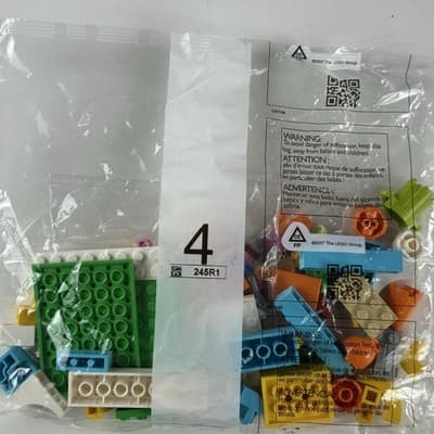 LEGO Parts Pieces Bag 4 Multicolor Bricks Plates Tiles Lot New Sealed Assortment