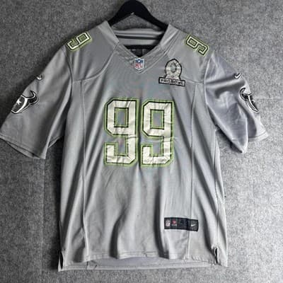 Houston Texans Jersey Mens 40 Gray NFL Football Pro Bowl Shirt Nike Watts 99