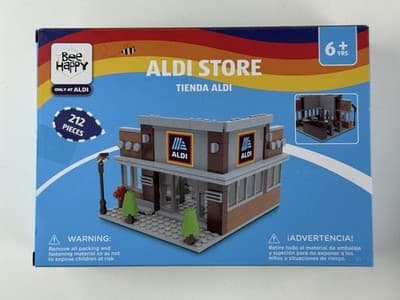 Bee Happy ALDI Store Interlocking Blocks Set 272 Pieces Supermarket Building Toy