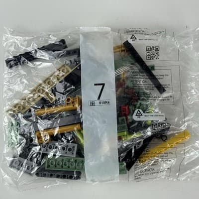 Retired LEGO Technic Parts Pieces Bag 7 2017 Multicolor Axles Beams Connectors