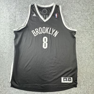 Brooklyn Nets Jersey Mens 2XL Black NBA Basketball Deron Williams 8 Adidas
