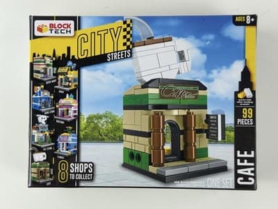 Block Tech City Streets Cafe Coffee Shop Interlocking Blocks 99 Pieces 8+ New
