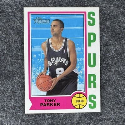 2002 Topps Heritage Tony Parker Rookie Card #205 Spurs NBA Basketball Guard RR