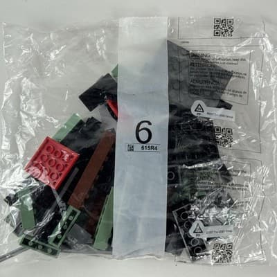 Retired LEGO Parts Bag 9 Assorted Bricks Plates Black Green Brown Red New Sealed