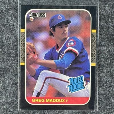 Greg Maddux Rated Rookie RC 1987 Donruss #36 Chicago Cubs Pitcher RR