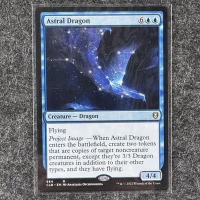 Magic The Gathering Astral Dragon Commander Legends CLB 664 Rare Blue NM